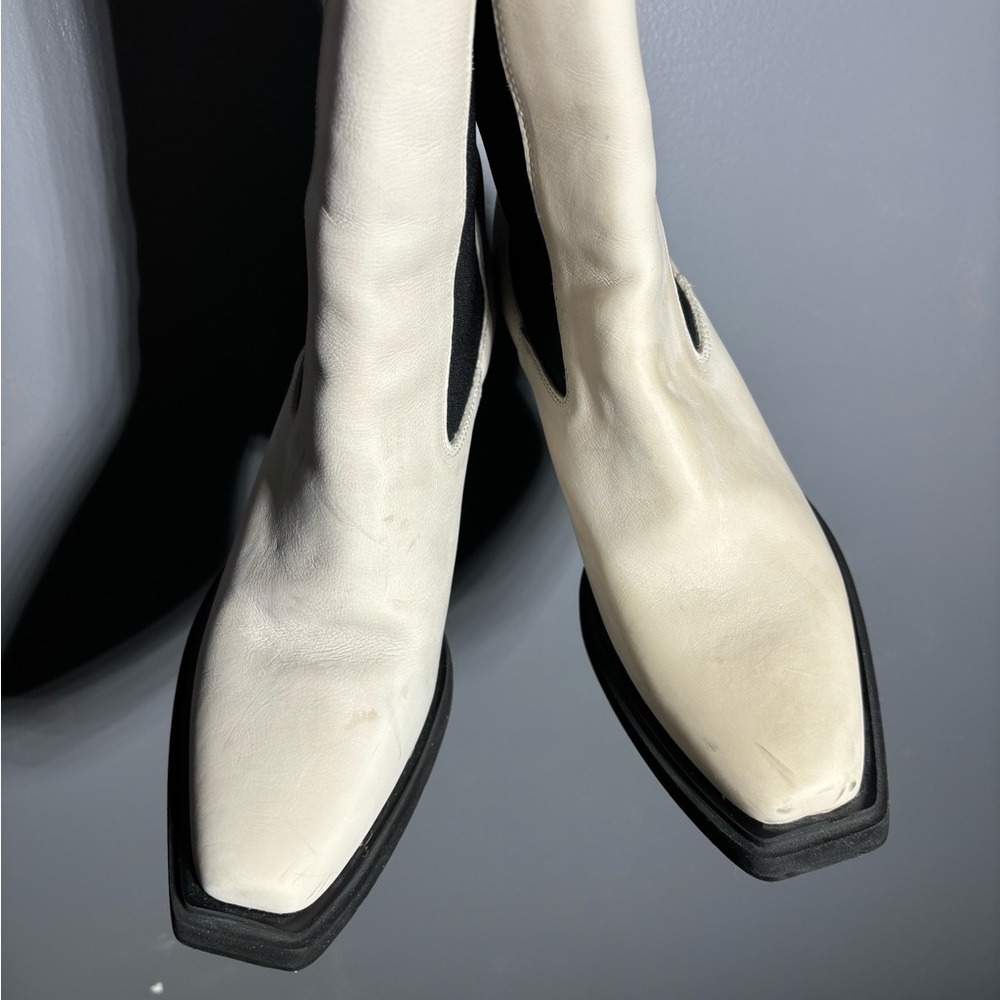 Free People Huntley High Ankle Western Boots in Bone Size EU 38 - Picture 7 of 10